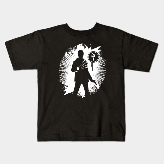 The Novelist Using The Light Kids T-Shirt by logozaste